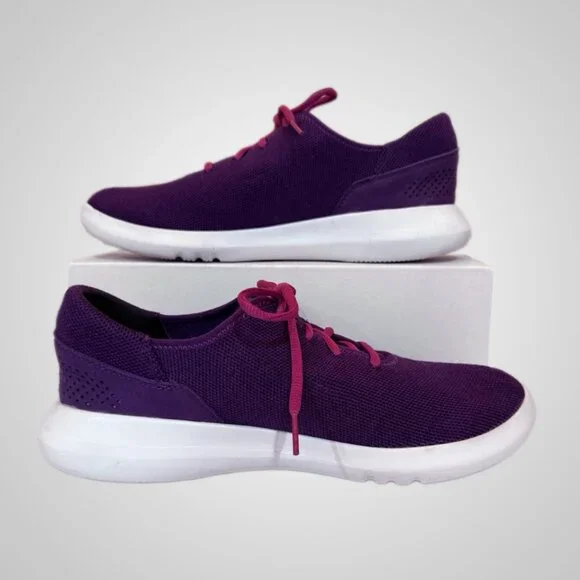 Kizik Madrid Eco Knit Purple Sneakers w/Pink Laces size 10 Women / 8.5 Men RARE - Picture 3 of 9
